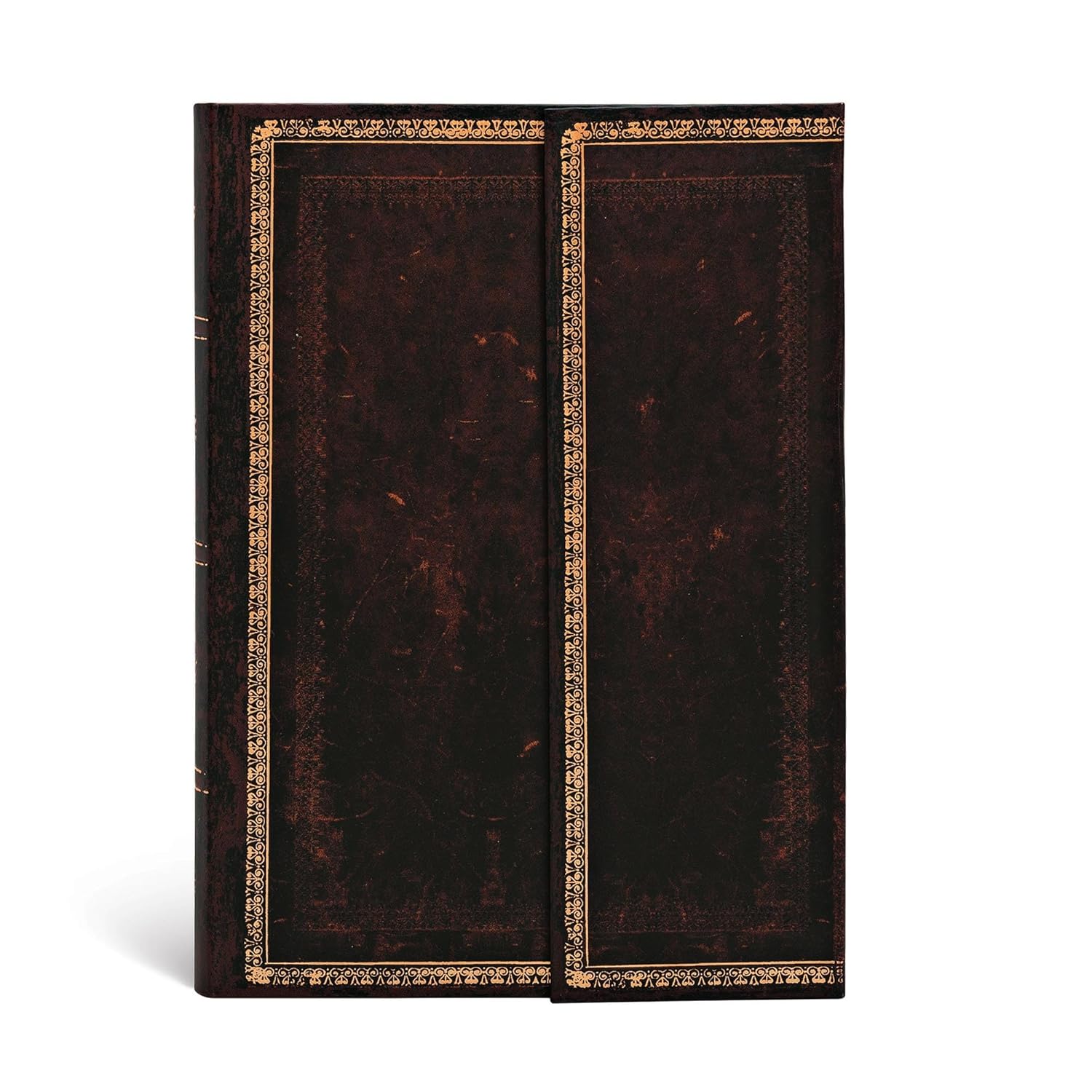 Black Moroccan Flexi Mini Lined Hardcover Journal, 176pg, 85GSM by Paperblanks (Old Leather Collection)